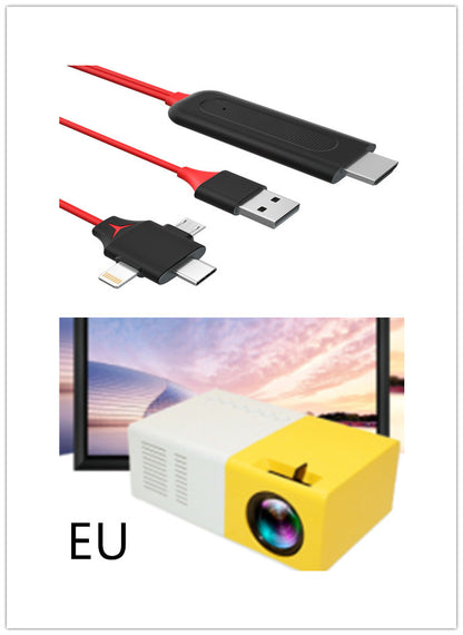 YG300 Mini Portable 3D HD LED Projector – Home Theater Cinema