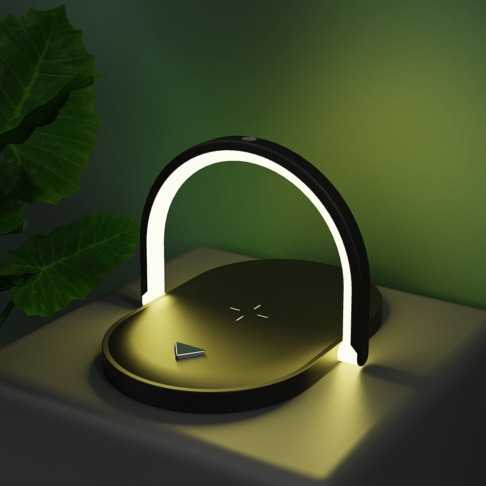 3-in-1 Foldable Wireless Charger & Night Light – Stonego LED Table Lamp