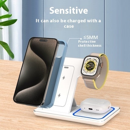 15W 3-in-1 Foldable Wireless Charging Stand with LED Light