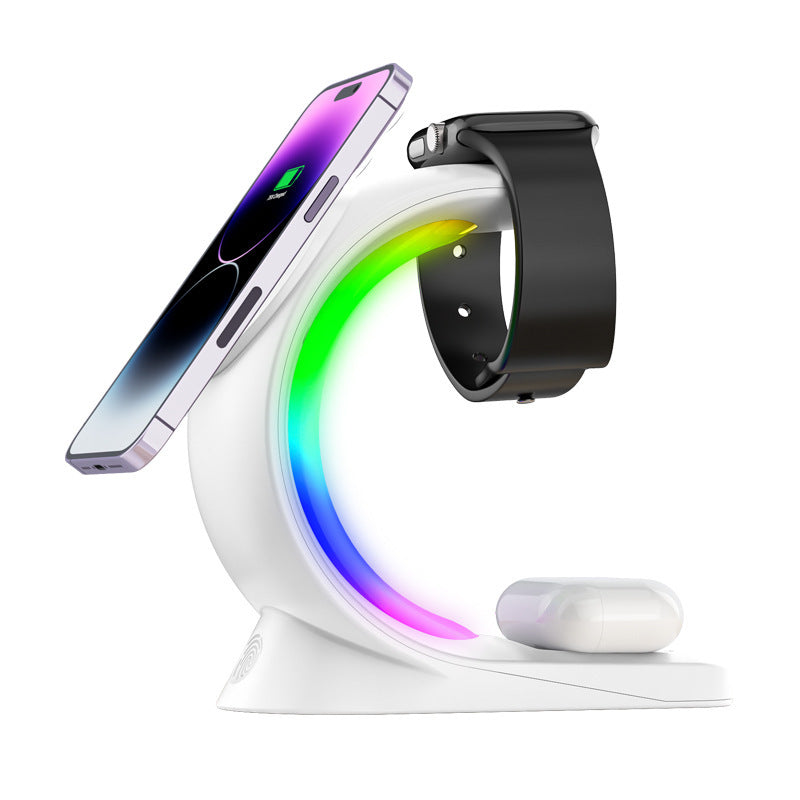 4-in-1 Magnetic Wireless Charger with Atmosphere Light