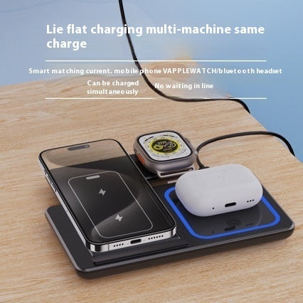 15W 3-in-1 Foldable Wireless Charging Stand with LED Light
