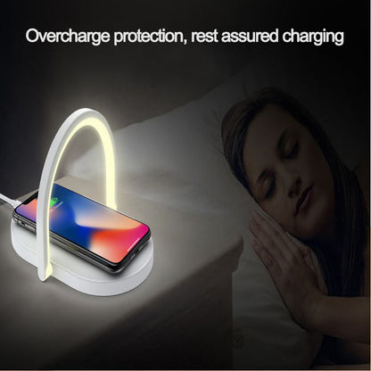 3-in-1 Foldable Wireless Charger & Night Light – Stonego LED Table Lamp