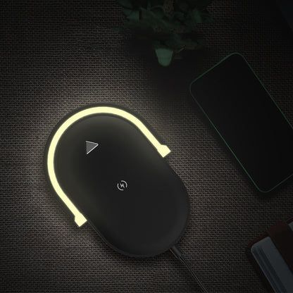 3-in-1 Foldable Wireless Charger & Night Light – Stonego LED Table Lamp