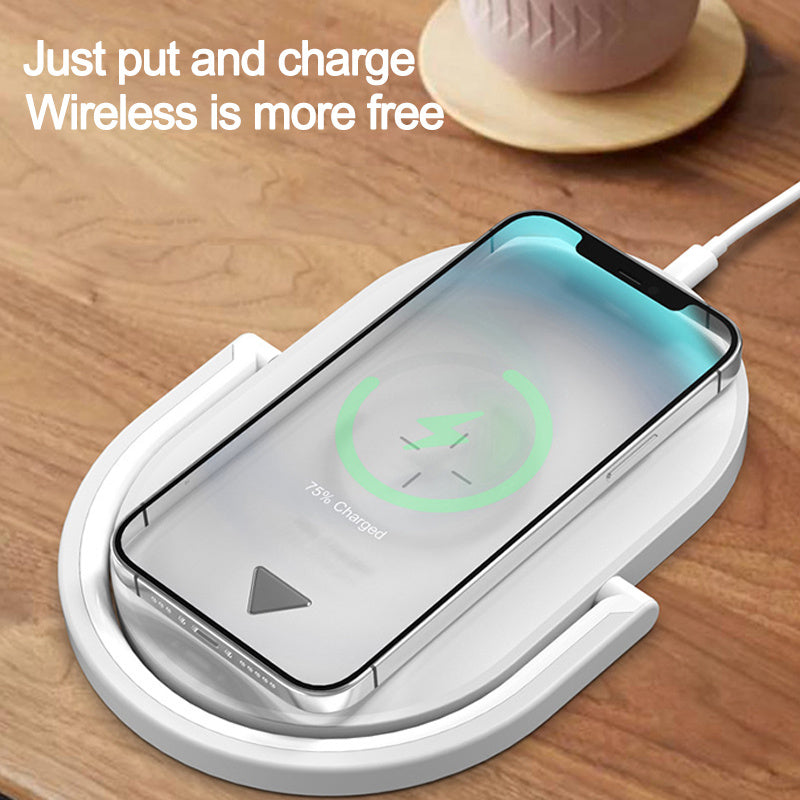 3-in-1 Foldable Wireless Charger & Night Light – Stonego LED Table Lamp